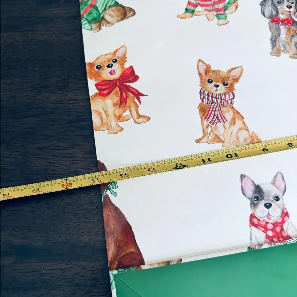 Christmas Holiday Lifelike Dogs Large Gift Bag